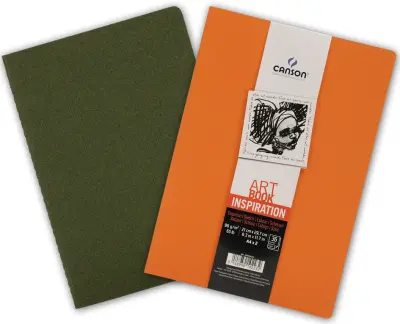 CANSON skicirka Art Book Inspiration, A4, zelena/oranžna
