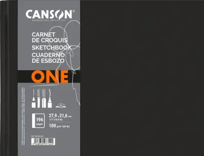 Skicirka CANSON ONE, 279 x 216 mm, črna
