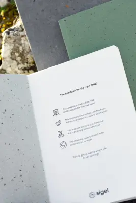 sigel zvezek Re-Up, DIN A5, kvadrat, svetlo siv