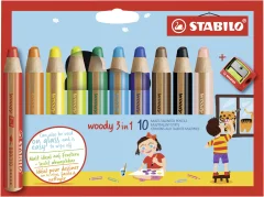STABILO multitalent pero woody 3 v 1, kartonska škatla 10