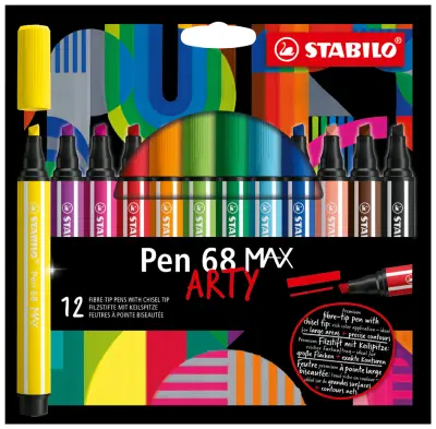 STABILO fiber pen pero 68 MAX, etui 12 ARTY