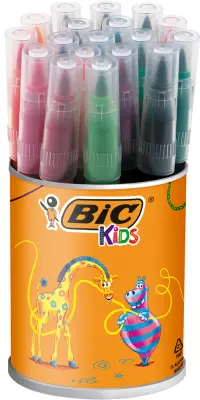 BIC KIDS fiber pero Visaquarelle, 18 okrogla pločevinka