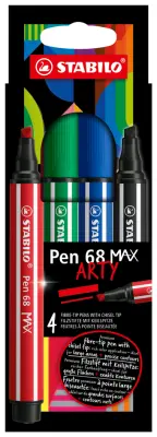 STABILO fiber pero pero 68 MAX, etui za 4 ARTY