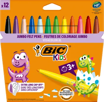 BIC KIDS fiber pero Visacolor XL ecolutions, kartonska škatla 12