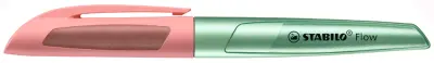 STABILO nalivno pero Flow COSMETIC, kovinsko zelena/marelična