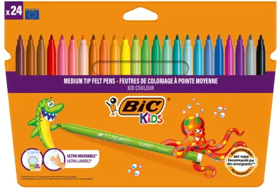 BIC KIDS fiber pero Kid Couleur medium, kartonska škatla 24
