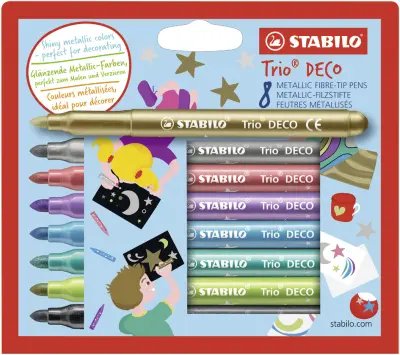 Fiber pero STABILO Trio Deco, kartonska škatla 8