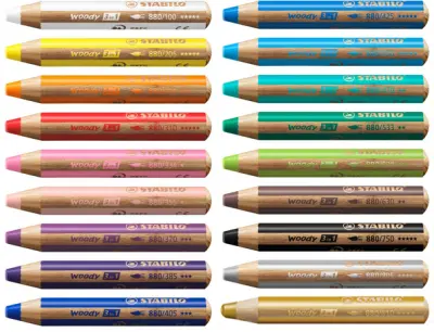 STABILO multitalent pero woody 3 v 1, okroglo, belo