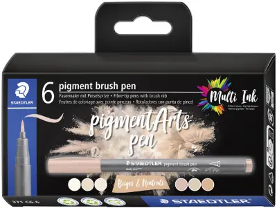 STAEDTLER vlaknasto pero s pigmentnim čopičem, gole in bež barve,