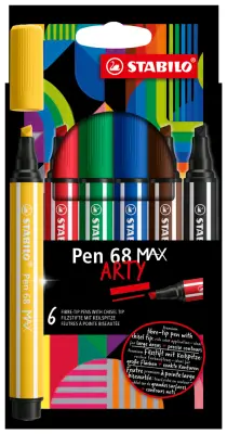 STABILO fiber pen pero 68 MAX, etui za 6 ARTY