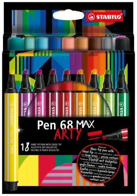 STABILO fiber pen pero 68 MAX, etui 18 ARTY