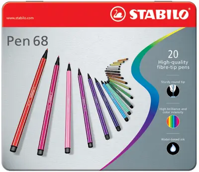 STABILO fiber pen pero 68, kovinsko ohišje 30