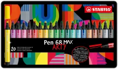 STABILO fiber pen pero 68 MAX, kovinsko ohišje 20 ARTY