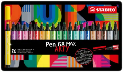 STABILO fiber pen pero 68 MAX, kovinsko ohišje 20 ARTY