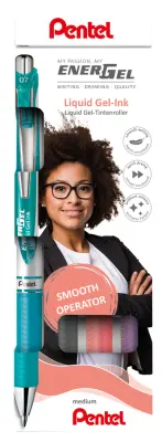 Pentel gel roler EnerGel XmRT Liquid, set 4