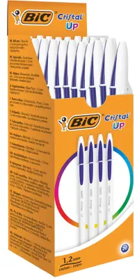 Kemični svinčnik BIC Cristal Up, barva črte: modra, 20 kosov