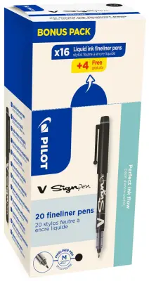 Pisalo PILOT V, VREDNOSTNI PAKET, črn