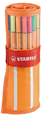 STABILO Fineliner point 88, komplet 30 valjev, oranžno/bel