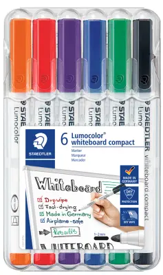 Markerji za belo tablo STAEDTLER Lumocolor, škatla za 6 kosov