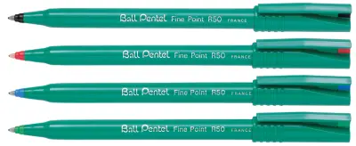 Pentel roler Pentel R50, zelena - Recycology