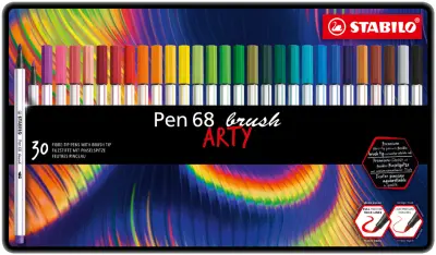 STABILO čopič Pen Pen 68 čopič ARTY, kovinsko ohišje 30