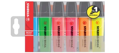 STABILO osvetljevalec BOSS ORIGINAL, 4-delni PET etui
