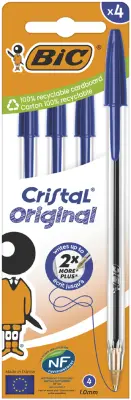 BIC Cristal Original kemični svinčnik, moder, kartonska škatla 4