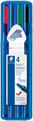 Kemični svinčnik STAEDTLER triplus ball 437 M, etui za 4