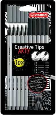 STABILO Creative Tips ARTY SHADING, kartonska škatla za 10 kosov