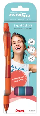 Pentel gel roler EnerGel X BL107, set 4 kom