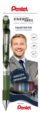 Pentel gel roler EnerGel XmRT, set 4 kos, modne barve