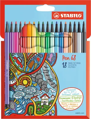 STABILO fiber peresnik pen 68, kartonska škatla 18