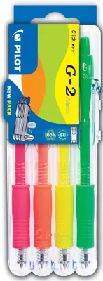 PILOT gel pisalo G2 07 Neon Set2Go, etui 4