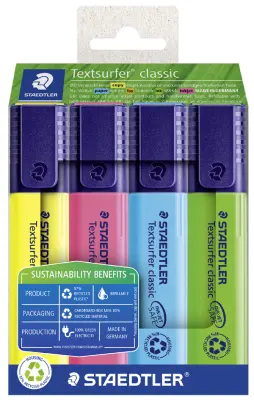 Osvetljevalec STAEDTLER, Textsurfer classic, etui za 4
