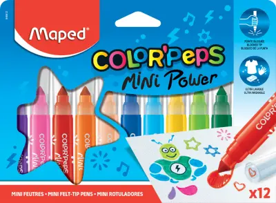 Maped fiber pisalo COLOR, PEPS Mini Power, kartonska škatla 12
