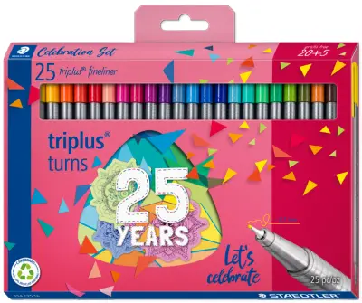 STAEDTLER Fineliner triplus, set za praznovanje 20 + 5