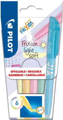 PILOT osvetljevalec FRIXION light soft, etui 6