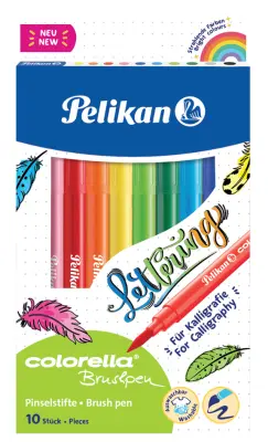 Fiber Pen Pelikan colorella brushpen, kartonska škatla za 10 kosov