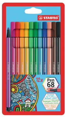 STABILO fiber pen pen 68, kartonska škatla 12