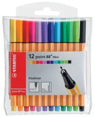 STABILO Fineliner point 88 Mini, 18 plastični kovček