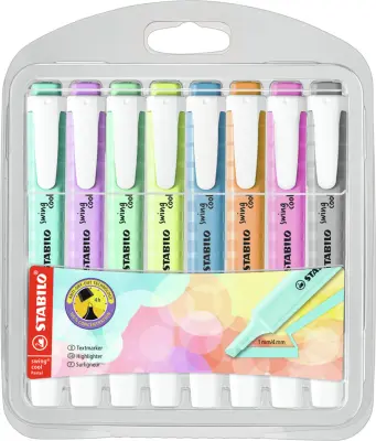 STABILO osvetljevalec swing cool pastel, PET škatla 8