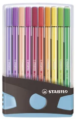 STABILO vlaknato pisalo 68, 20 ColorParade, sivo/svetlo modro