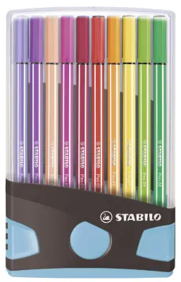 STABILO vlaknato pisalo 68, 20 ColorParade, sivo/svetlo modro