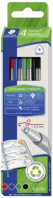 STAEDTLER Fineliner triplus Eco+ Edition, kartonska škatla za 4