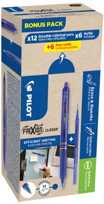 PILOT roler FRIXION BALL CLICKER 07, BONUS PAKET
