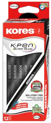 Kores kemični svinčnik za enkratno uporabo K-Pen Super Slide K0, moder