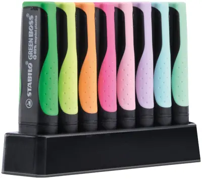 STABILO osvetljevalec GREEN BOSS Pastel, set 8 pogrinjkov
