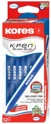 Kores kemični svinčnik za enkratno uporabo K-Pen Super Slide K0, črn