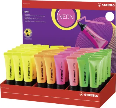 STABILO osvetljevalec NEON, box display 45
