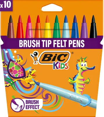 BIC KIDS vlaknena pisala Visaquarelle, kartonska škatla za 10 kosov